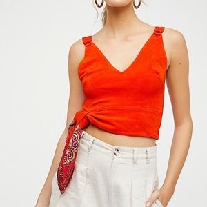 Free People Paisley Pop Tank - Red - Medium